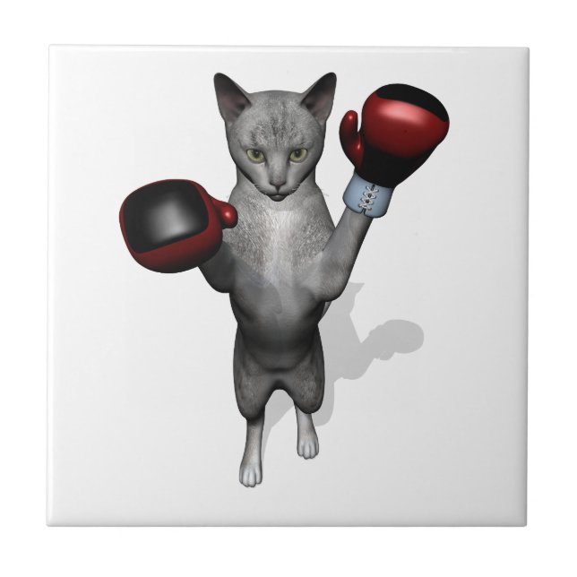 Boxer Cat Kakelplatta (Framsidan)