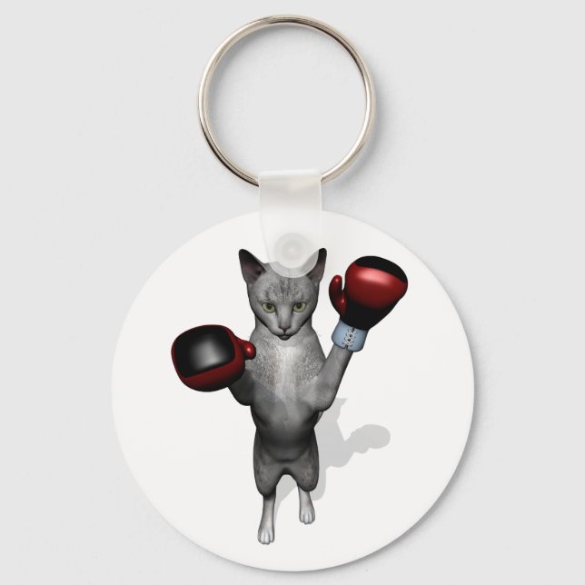 Boxer Cat Nyckelring (Framsida)