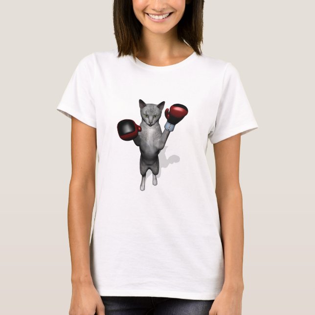 Boxer Cat T Shirt (Framsida)