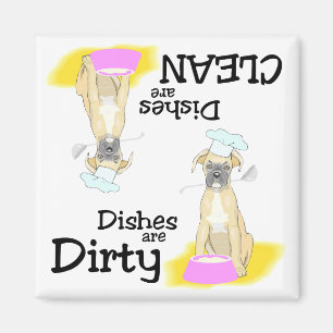 Boxer Chef Dishwasher Magnet