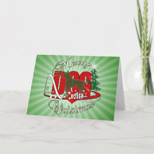 BOXER CHRISTMAS HUND HELGKORT