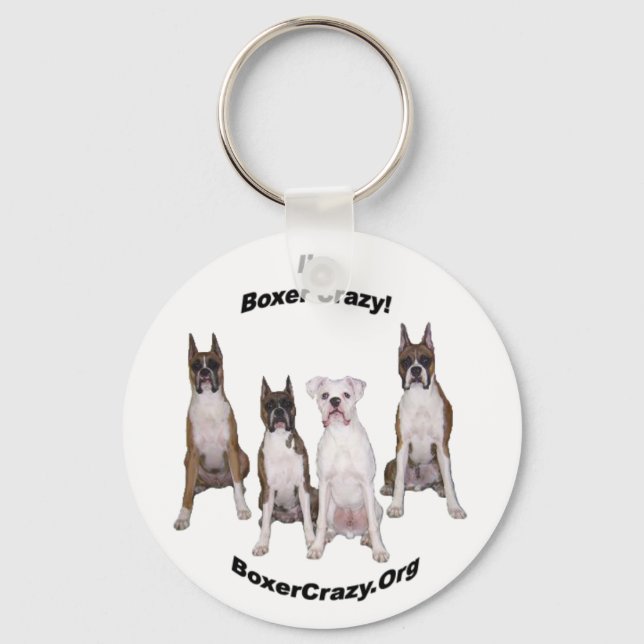 Boxer Crazy Keychain - 4 boxare Nyckelring (Framsida)