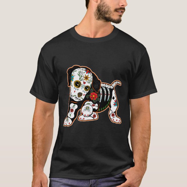 Boxer Dia De Los Muertos Dag för regeringen T Shirt (Framsida)