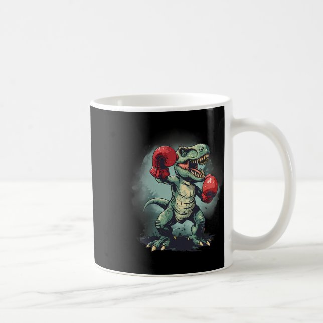 Boxer Dinosaur Boxing Dino Kickboxing T-rex Boxing Kaffemugg (Höger)