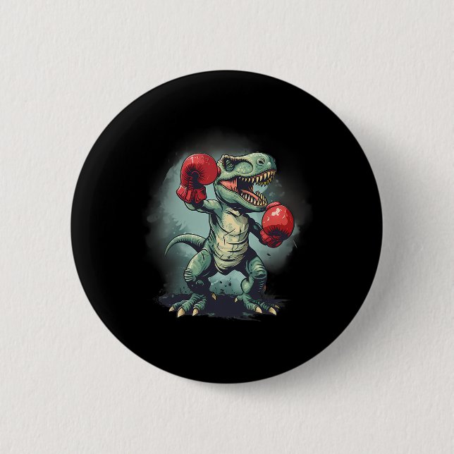 Boxer Dinosaur Boxing Dino Kickboxing T-rex Boxing Knapp (Framsida)