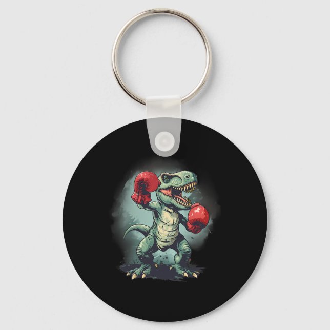 Boxer Dinosaur Boxing Dino Kickboxing T-rex Boxing Nyckelring (Framsida)