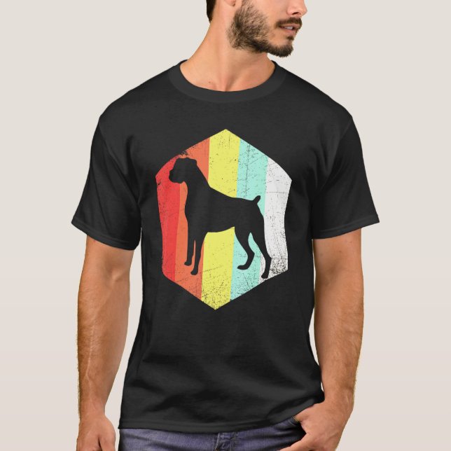 Boxer Distress Hund T Shirt (Framsida)