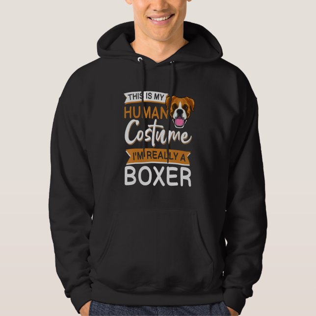 Boxer Dog Apparel Halloween Boxer Dog   For Kids Hoodie (Framsida)
