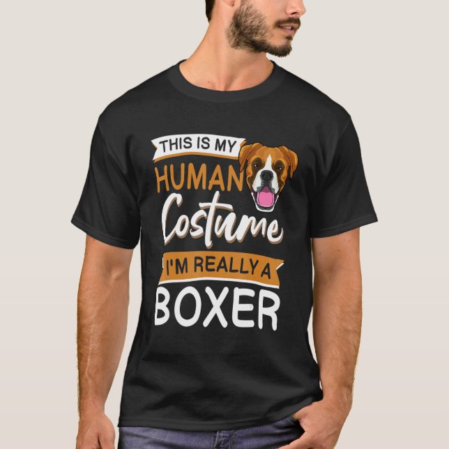 Boxer Dog Apparel Halloween Boxer Dog   For Kids T Shirt (Framsida)