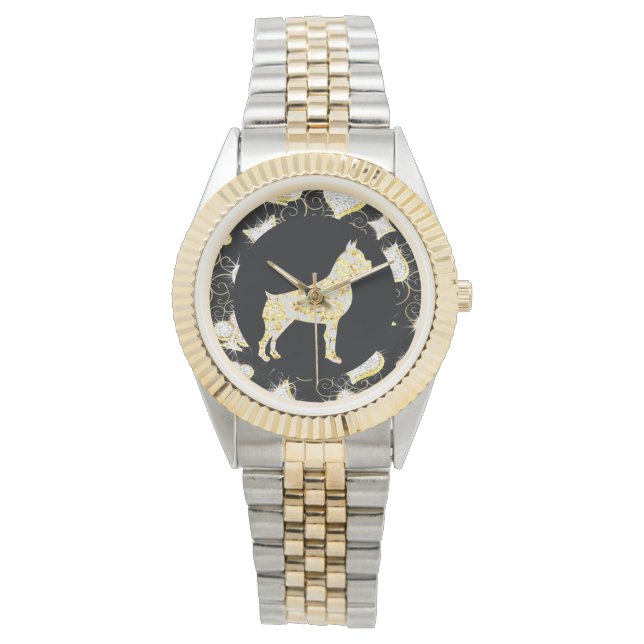 BOXER DOG  BLING ARMBANDSUR (Framsida)