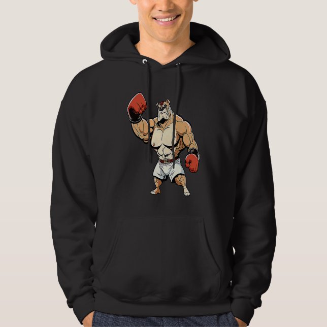 Boxer Dog Boxing  1 Hoodie (Framsida)