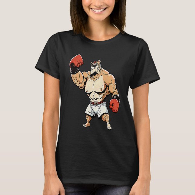 Boxer Dog Boxing  1 T Shirt (Framsida)