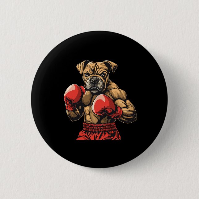 Boxer Dog Boxning Handskor Grafisk För Män Kvinnor Knapp (Framsida)