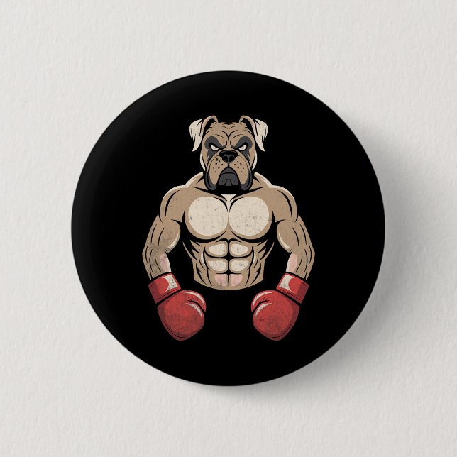 Boxer Dog Boxnings Handskor Husdjur Hundar Boxare  Knapp (Framsida)