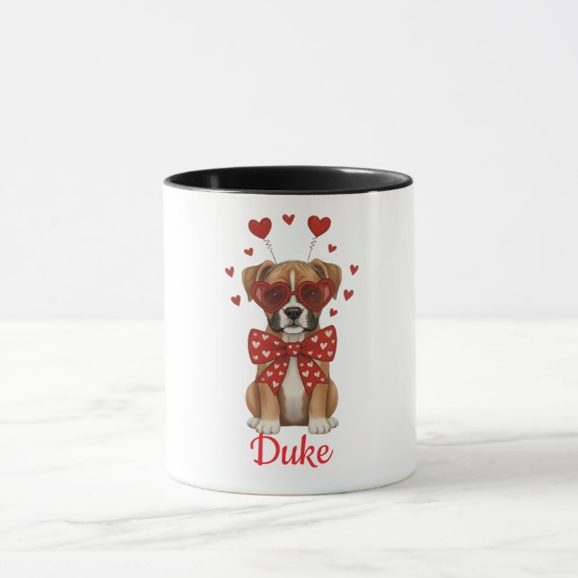 boxer dog coffee mug Valentine's Day 2026 Mugg (Center)