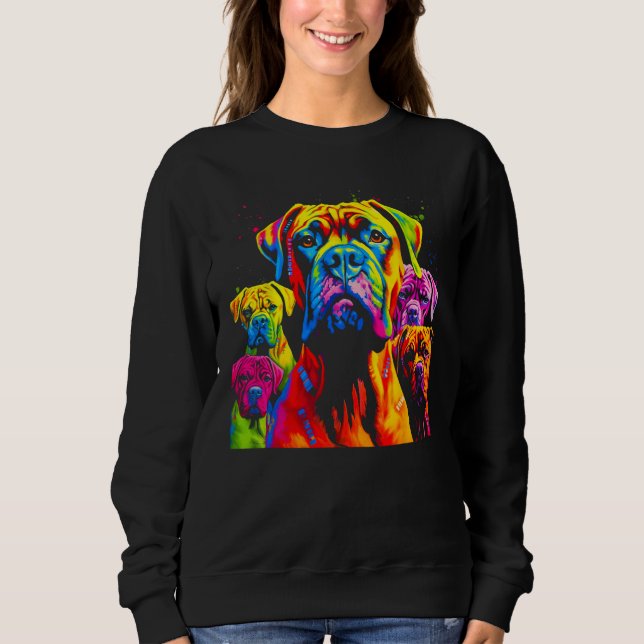 Boxer Dog Family T Shirt (Framsida)