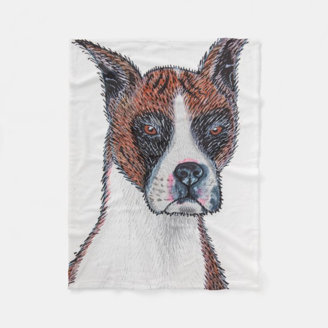 Boxer dog fleece blanket  (Framsidan)