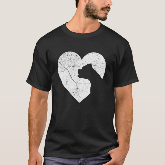 Boxer Dog Funny Heart Valentine's Day Dog Dad Mom T Shirt (Framsida)