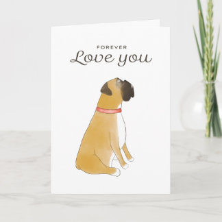 Boxer Dog Greeting Card | Boxer Lover Love Card Kort