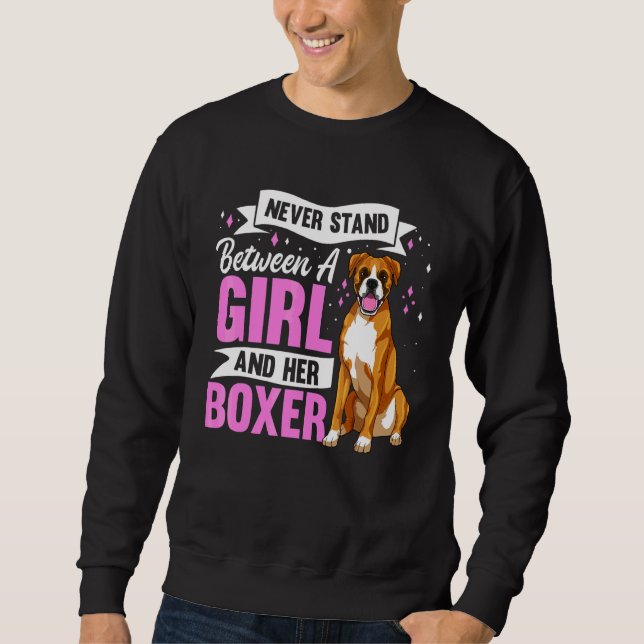 Boxer Dog Kläder Boxer Hund För Kvinnor Lång Ärmad Tröja (Framsida)