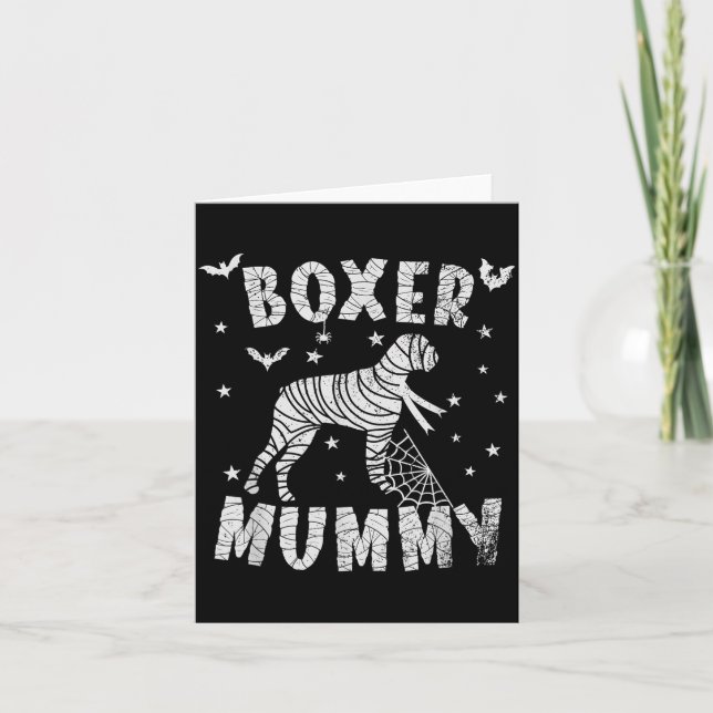 Boxer Dog Mama - Halloween Kort (Framsida)
