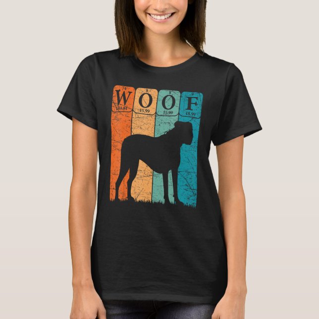 Boxer Dog Periodic Table Elements Dog Lover Woof T Shirt (Framsida)
