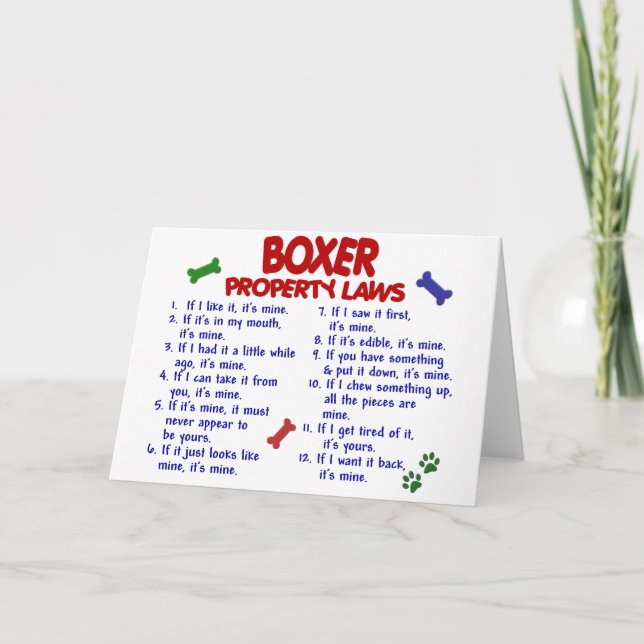Boxer Egendom Laws 2 Kort (Framsida)
