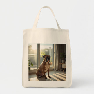 Boxer Elegant Grocery Tote Bag Tygkasse