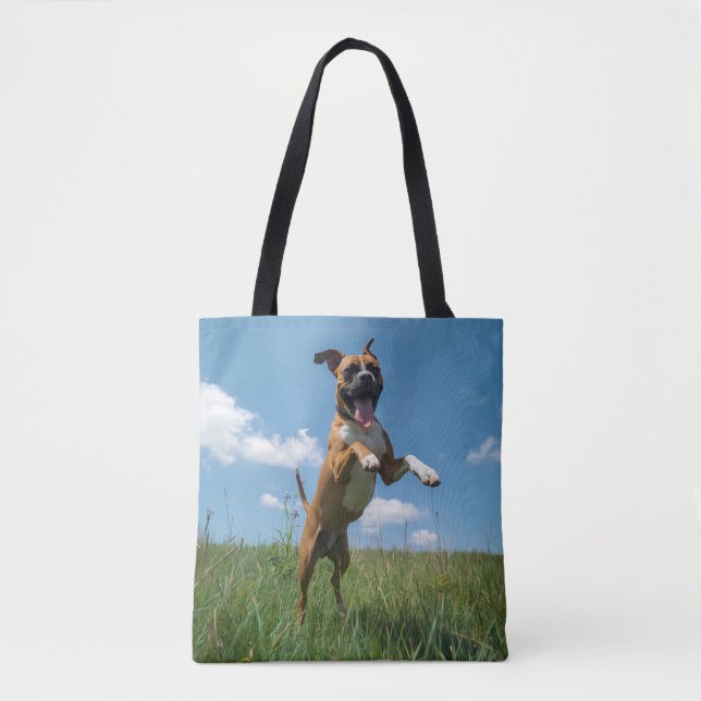 Boxer Elegant Tote Bag Tygkasse (Framsida)