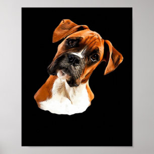 Boxer En Vacker Boxer Huvudlutning Klassisk T-Shir Poster