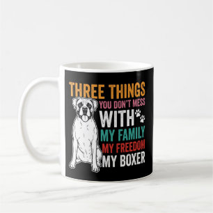 Boxer Familj Frihet Hund Älskare Kaffemugg