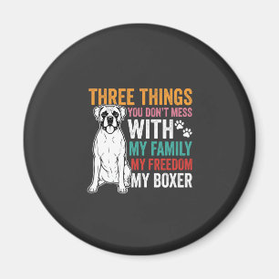 Boxer Familj Frihet Hund Älskare Magnet