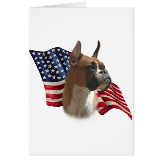 Boxer Flagga Hälsningskort (Framsidan)