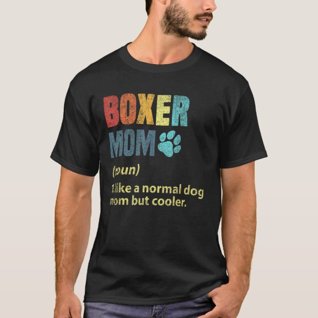 Boxer for Boxer Mamma T Shirt (Framsida)