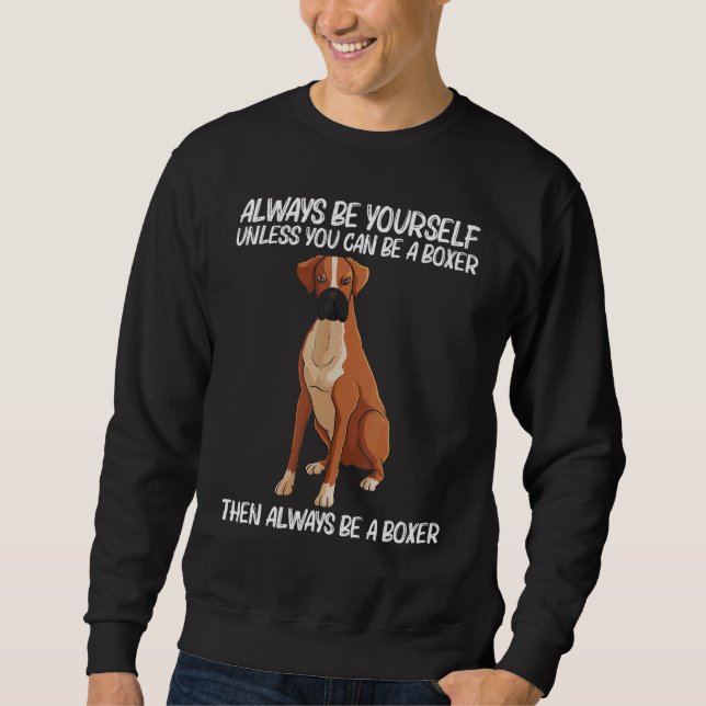 Boxer för män kvinnor Boxer hundras husdjur  5 Lång Ärmad Tröja (Framsida)