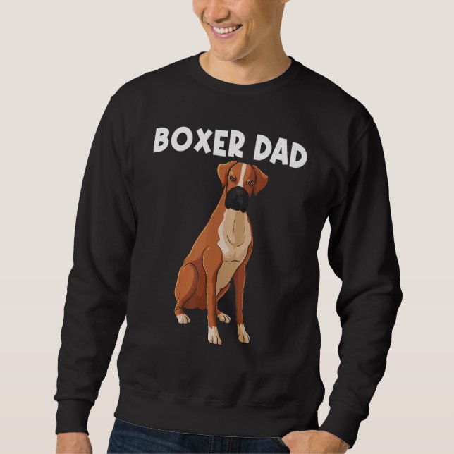 Boxer for Pappa Far Boxer Hund aveln Pet Lång Ärmad Tröja (Framsida)