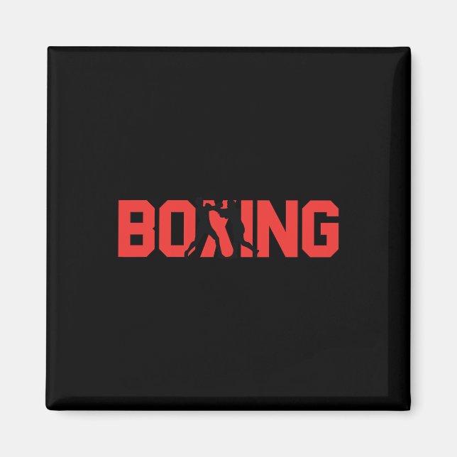 Boxer för roligt Boxing Gift Sparring Partner Boxe Magnet (Framsidan)