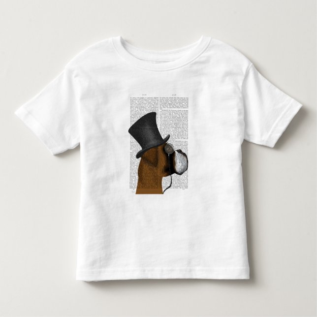 Boxer, Formell Hund och Hat T Shirt (Framsida)