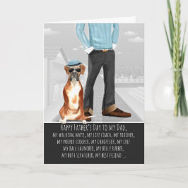 Boxer från hundpappans dag rolig kort
