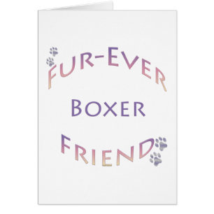 Boxer Furever Hälsningskort