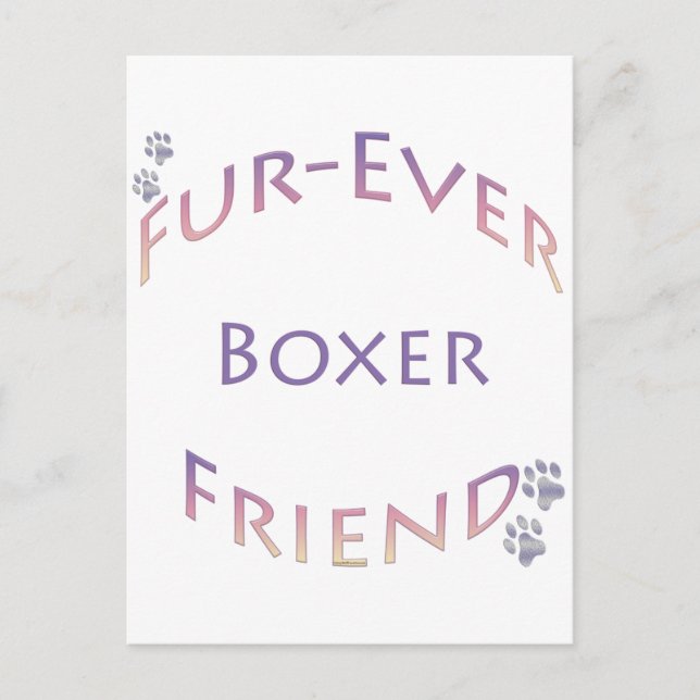 Boxer Furever Vykort (Framsida)