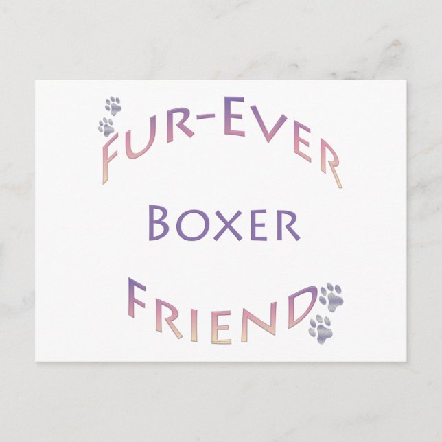 Boxer Furever Vykort (Framsida)