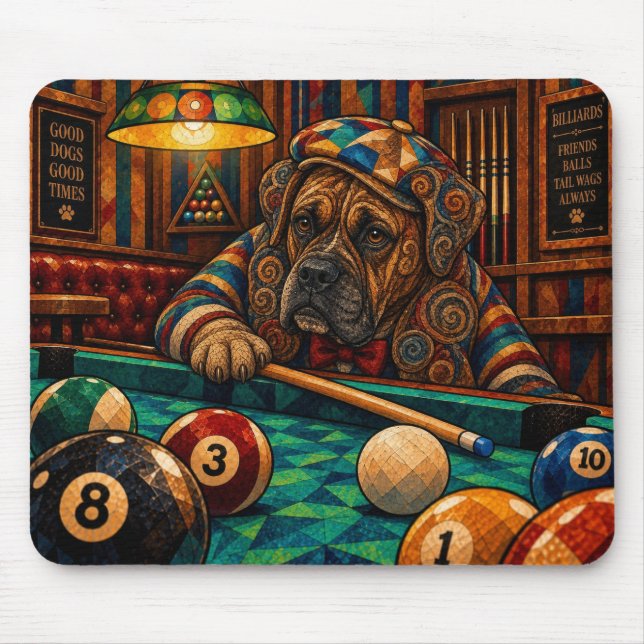 Boxer, geometriskt mosaik musmatta (Framsidan)