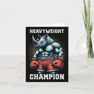 Boxer Gift Heavyweight Champion Rhino Boxing Kort