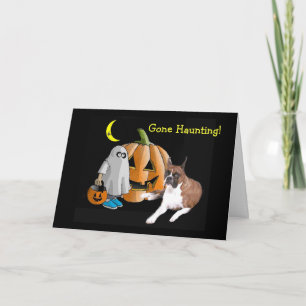 Boxer Halloween-hälsningskort Kort