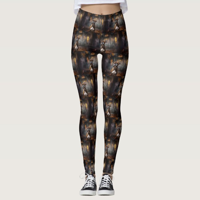 Boxer Halloween Skräckinjagande Leggings (Framsida)