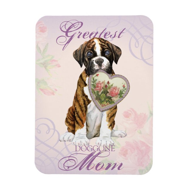 Boxer Heart Mamma Magnet (Vertikal)