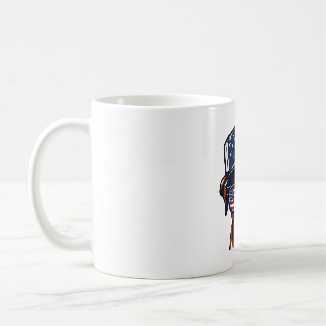 Boxer Hund 4 juli Kaffemugg (Vänster)