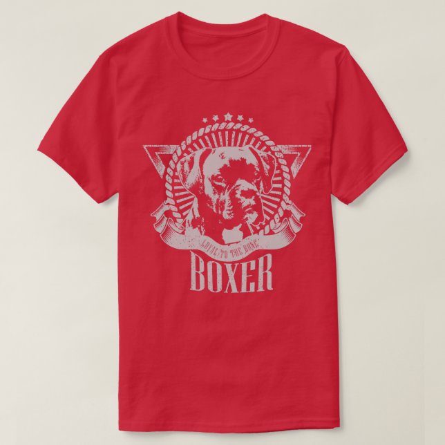 Boxer hund (6) t shirt (Design framsida)