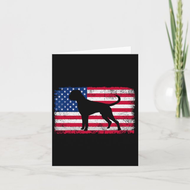 Boxer Hund Älskare 4:e Juli Patriotisk Amerikansk  Kort (Framsida)